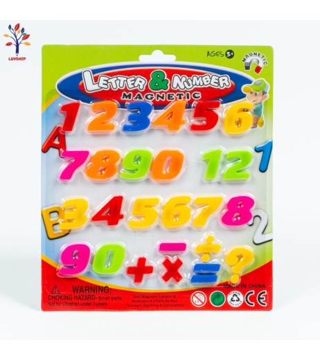 Plastic magnets numbers
