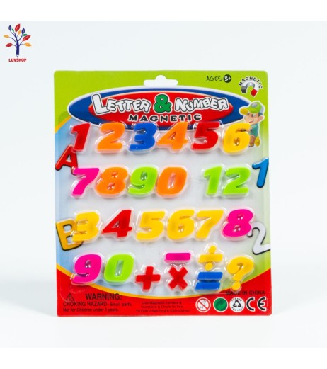 Plastic magnets numbers
