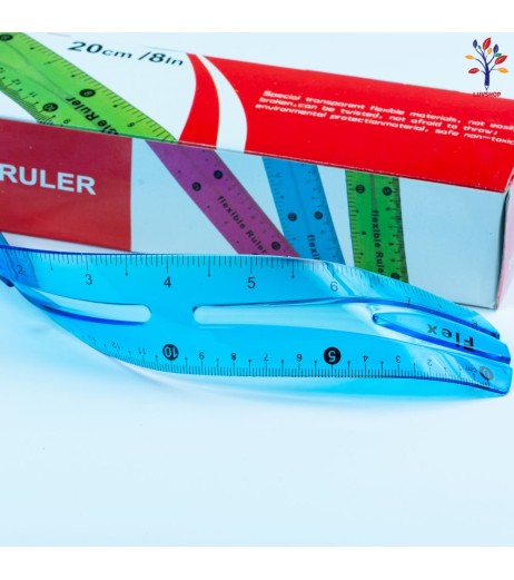 Flexible plastic ruler 20 cm