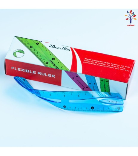 Flexible plastic ruler 20 cm