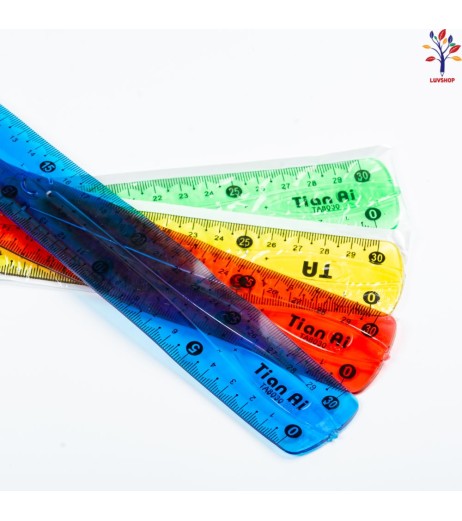 Flexible plastic ruler 30 cm