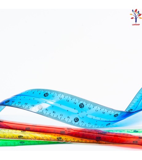 Flexible plastic ruler 30 cm