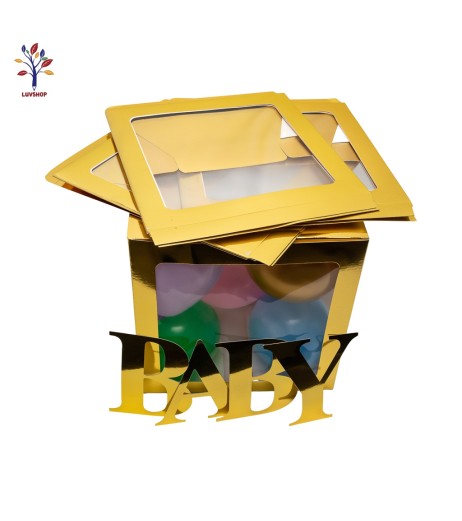 BABY Balloon Boxes 4 pcs/set gold