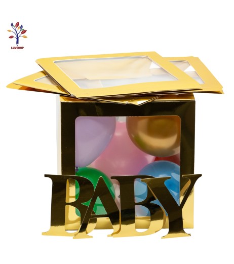 BABY Balloon Boxes 4 pcs/set gold