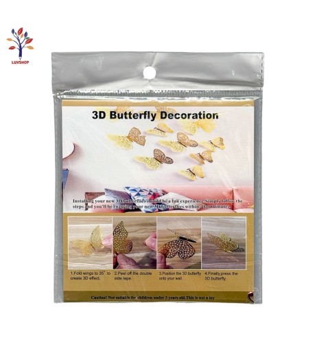 Red butterfly decoration sticker