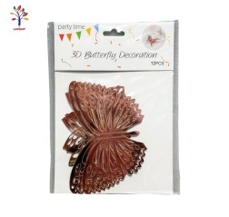 Decorative butterflies #d 12/set golden copper