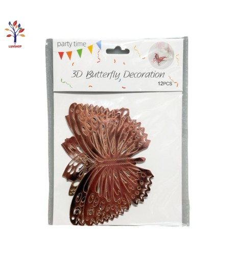 Decorative butterflies #d 12/set golden copper