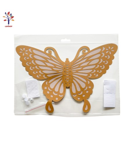 Fluture decor cu 3 strasuri M1