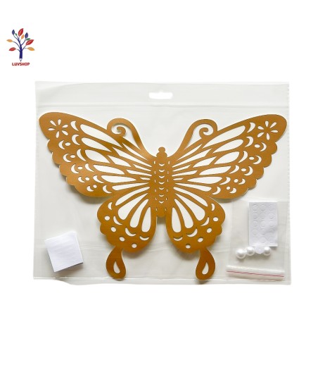 Fluture decor cu 3 strasuri M3