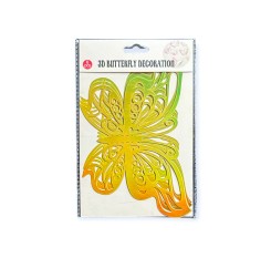 Fluturi decor T11, auriu color multireflex