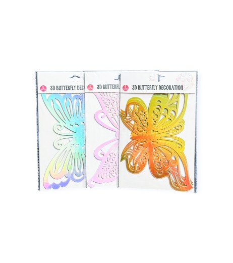 Fluturi decor T11, auriu color multireflex Fluturi decor T11, auriu color multireflex