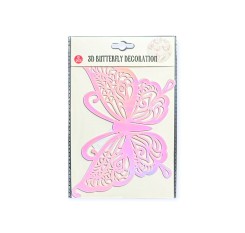Fluturi decor T11, roz color multireflex