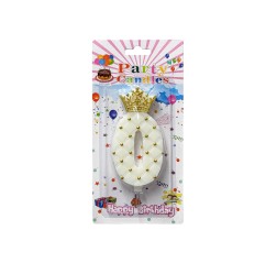 White cake candle number