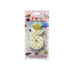 White cake candle number