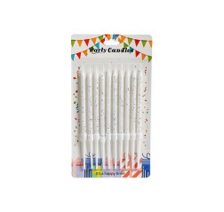 Lumanari tort X4 albe 10/set