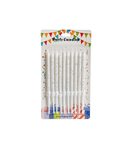 Lumanari tort X4 albe 10/set