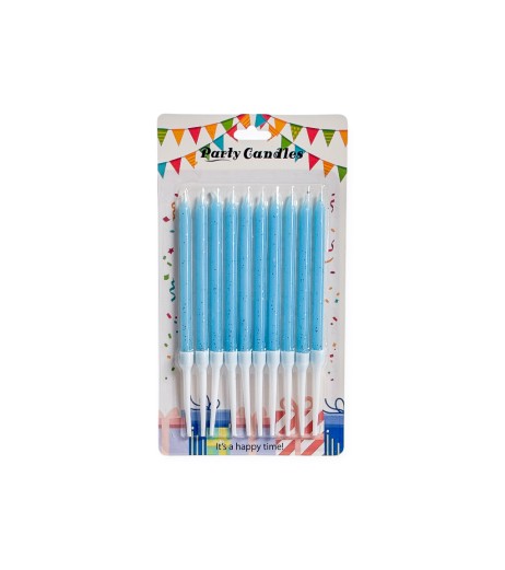 Lumanari tort X4 bleu 10/set