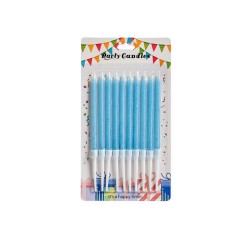Lumanari tort X4 bleu 10/set