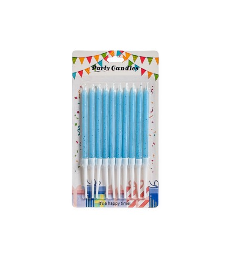 Lumanari tort X4 bleu 10/set