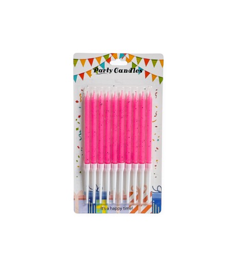 Lumanari tort X4 roz 10/set