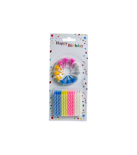 Lumanari tort multicolore 24/set Lumanari tort multicolore 24/set