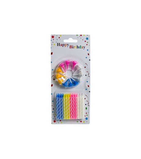Lumanari tort multicolore 24/set Lumanari tort multicolore 24/set
