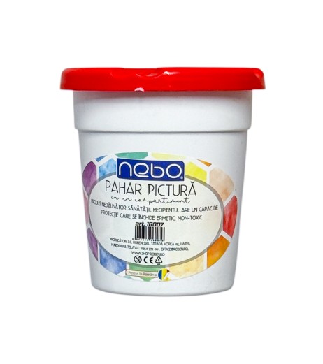 Pahar plastic pentru pictura 1 compartiment