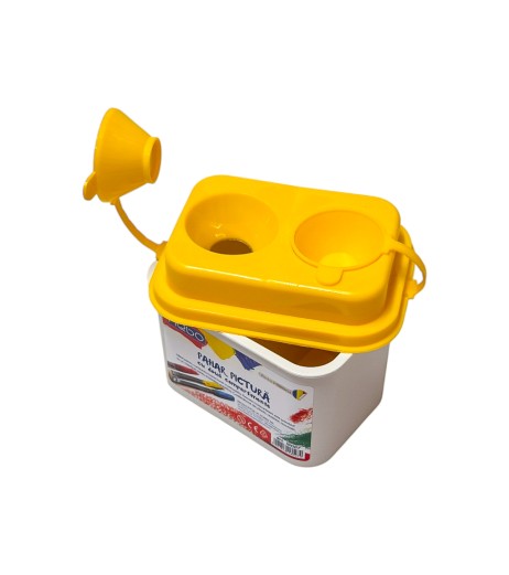 Pahar plastic pentru pictura 2 compartimente