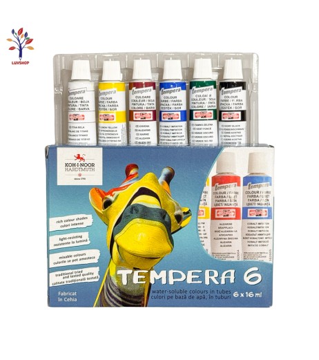 Acuarele Koh-I-Noor tempera 6 culori