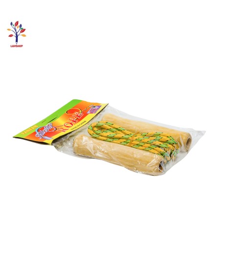 Skipping rope with wooden handle