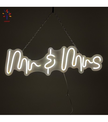 Panou led Mr & Mrs 19*56 cm