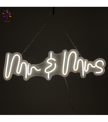 Panou led Mr & Mrs 19*56 cm