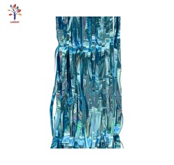 Perdea party folie metalizata 2M/1M bleu