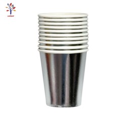 Pahare carton petrecere 10/set argintiu