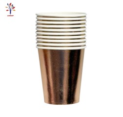 Pahare carton petrecere 10/set roz gold