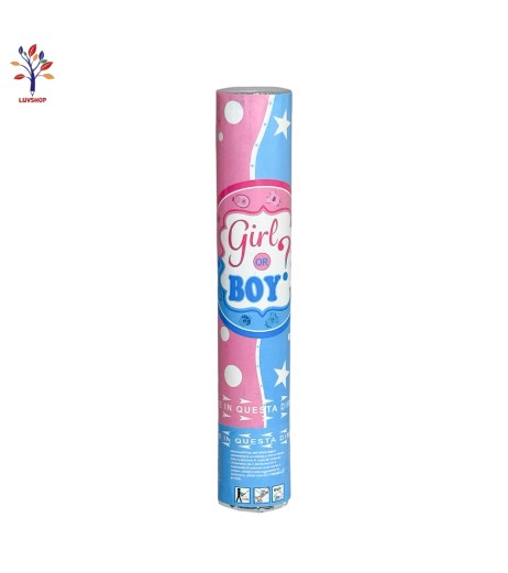 Tub confetti Boy or Girl 30 cm roz
