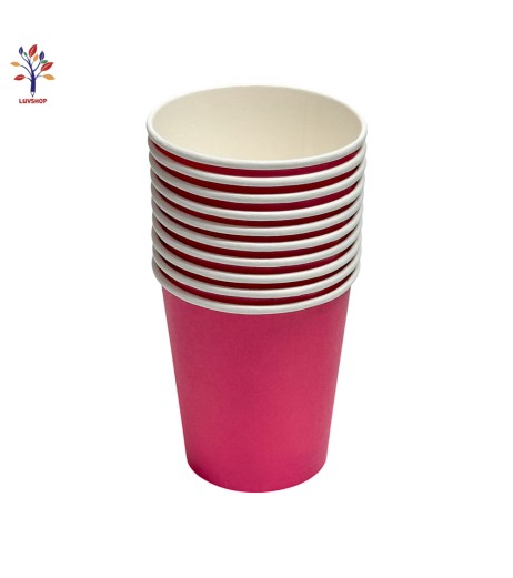 Pahare petrecere unicolor 10 buc/set roz