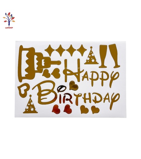 Abtibild Happy Bday auriu Bell