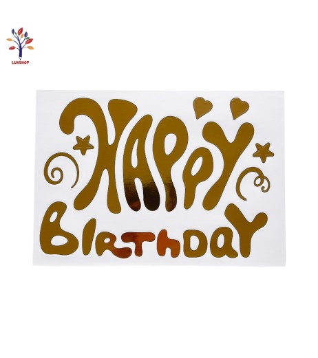 Abtibild Happy Bday auriu String