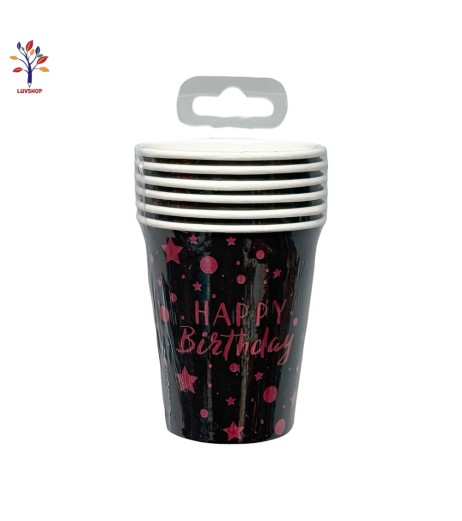 Cardboard party cups 6 pcs/set SR017