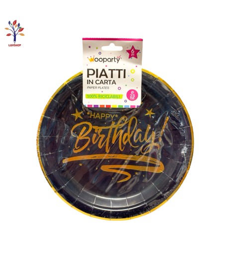Farfurii petrecere din carton 6 buc/set 23 cm SR020