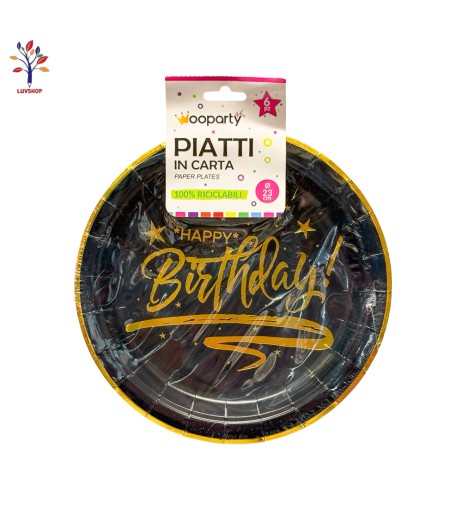 Farfurii petrecere din carton 6 buc/set 23 cm SR020