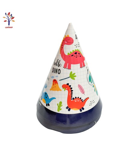 Coifuri petrecere din carton 10/set Dino