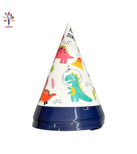 Coifuri petrecere din carton 10/set Dino