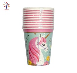 Pahare petrecere din carton 10/set Unicorn
