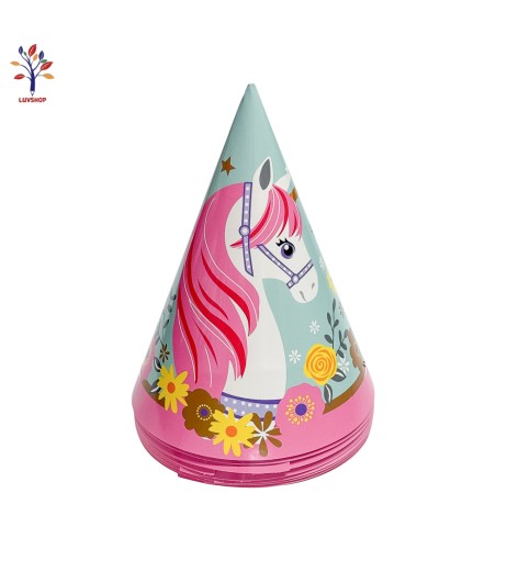 Coifuri petrecere din carton 10/set Unicorn