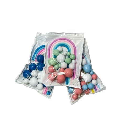 Set accesorii decor tort curcubeu