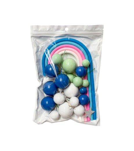 Set accesorii decor tort curcubeu