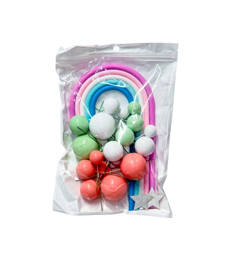 Set accesorii decor tort curcubeu