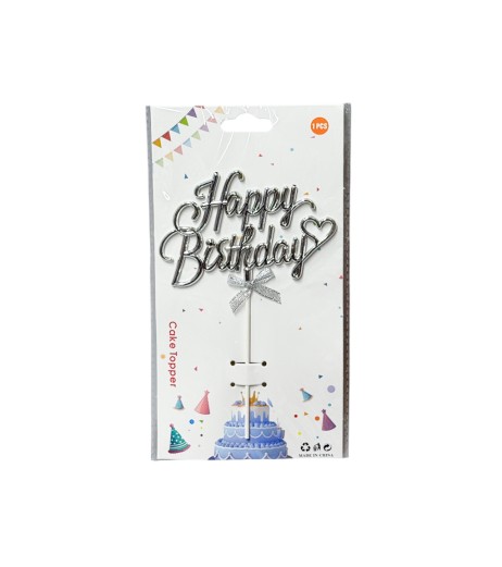 Topper ornament decor tort argintiu